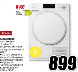 MediaWorld Miele Asciugatrice TWC 660 WP offerta