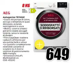 MediaWorld AEG Asciugatrice TR7HG8C offerta