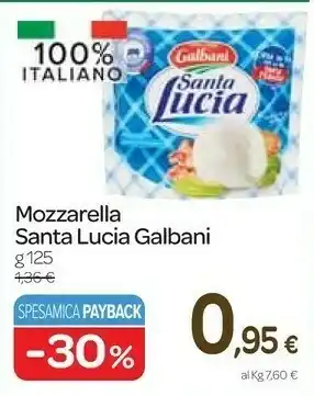 Carrefour Express Mozzarella santa lucia 125 g(ml) offerta