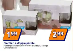 Action Bicchieri a doppia parete offerta