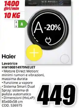 MediaWorld Haier Lavatrice HW100B14979NEUIT offerta