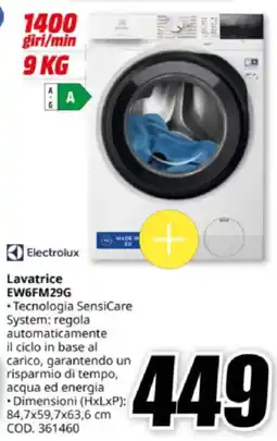 MediaWorld Electrolux Lavatrice EW6FM29G offerta