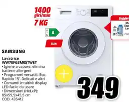 MediaWorld SAMSUNG Lavatrice WW70FG3M05TWET offerta