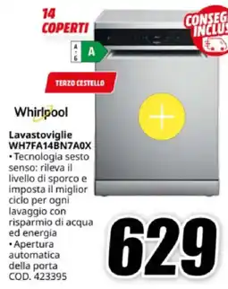 MediaWorld Whirlpool Lavastoviglie WH7FA14BN7A0X offerta