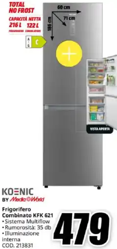 MediaWorld KOENIC Frigorifero Combinato KFK 621 offerta