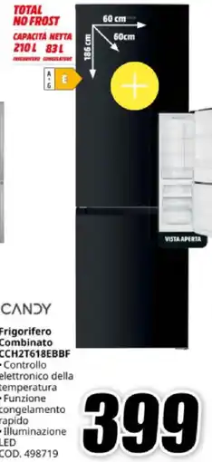 MediaWorld CANDY Frigorifero Combinato CCH2T618EBBF offerta