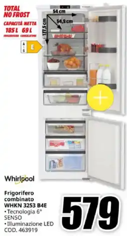 MediaWorld Whirlpool Frigorifero combinato WHKN 3253 B4E offerta