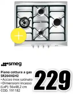 MediaWorld smeg Piano cottura a gas SR264XGH2 offerta