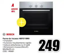 MediaWorld BOSCH Forno da incasso HBF011BRO offerta