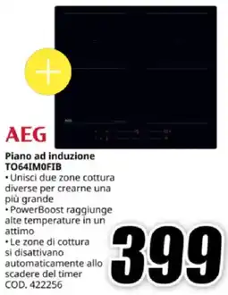 MediaWorld AEG Piano ad induzione TO64IMOFIB offerta