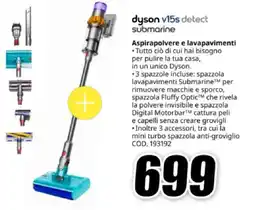 MediaWorld dyson v15s detect submarine Aspirapolvere e lavapavimenti offerta