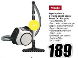 MediaWorld Miele Aspirapolvere a traino senza sacco Boost Cx1 Parquet offerta
