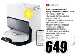 MediaWorld Z roborock Robot aspirapolvere e lavapavimenti S8 MaxV Ultra offerta