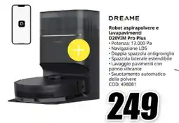 MediaWorld DREAME Robot aspirapolvere e lavapavimenti D20VIM Pro Plus offerta