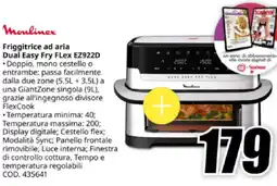 MediaWorld Moulinex Friggitrice ad aria Dual Easy Fry Flex EZ922D offerta