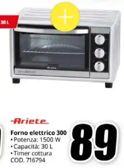 MediaWorld Ariete Forno elettrico 300 offerta