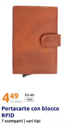 Action Portacarte con blocco RFID offerta
