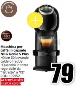 MediaWorld Macchina per caffè in capsule NDG Genio S Plus offerta