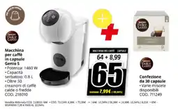 MediaWorld Macchina per caffè in capsule Genio S offerta