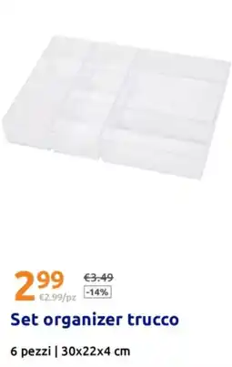 Action Set organizer trucco offerta
