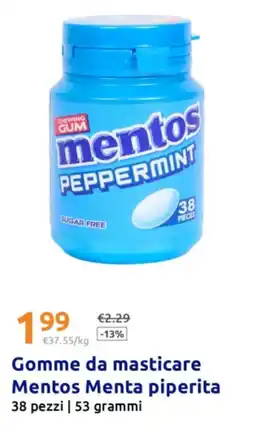 Action Gomme da masticare Mentos Menta piperita offerta