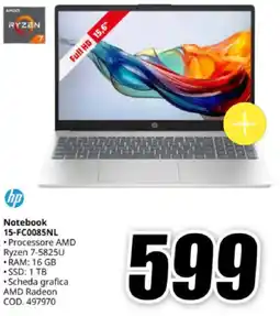 MediaWorld hp Notebook 15-FC0085NL offerta