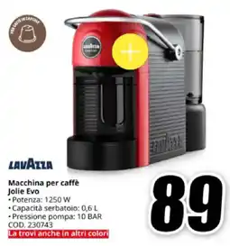 MediaWorld LAVAZZA Macchina per caffè Jolie Evo offerta