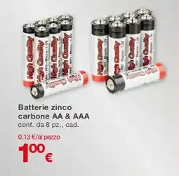 KiK Batterie zinco carbone AA & AAA offerta