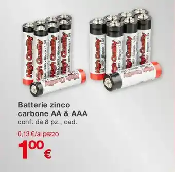 Batterie zinco carbone AA & AAA