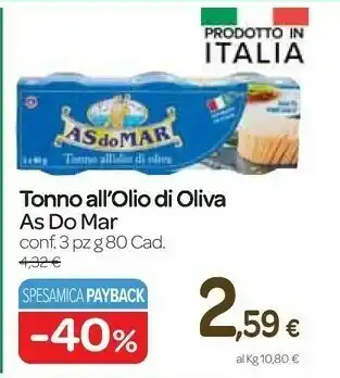 Carrefour Express Tonno all'olio di oliva 240 g offerta