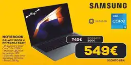 Euronics SAMSUNG NOTEBOOK GALAXY BOOK 4 NP750XGJ KG2IT offerta