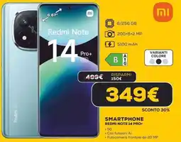 Euronics Xiaomi SMARTPHONE REDMI NOTE 14 PRO+ offerta