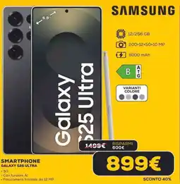 Euronics SAMSUNG SMARTPHONE GALAXY S25 ULTRA offerta