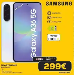 Euronics SAMSUNG SMARTPHONE GALAXY A36 offerta