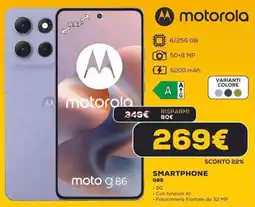 Euronics motorola SMARTPHONE G86 offerta