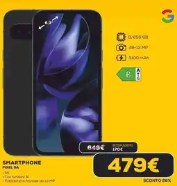 Euronics Smartphone pixel 9A offerta