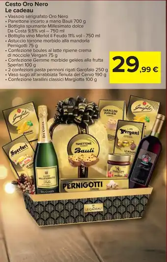 Carrefour Cesto Oro Nero Le cadeau offerta