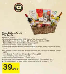 Carrefour Cesto Sicilia in Tavola Villa Guelfa offerta