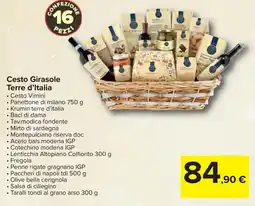 Carrefour Cesto Girasole Terre d'Italia offerta