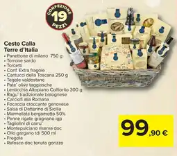 Carrefour Cesto Calla Terre d'Italia offerta