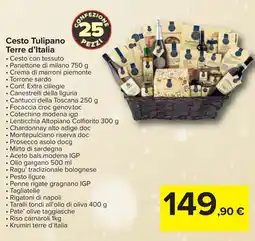 Carrefour Cesto Tulipano Terre d'Italia offerta