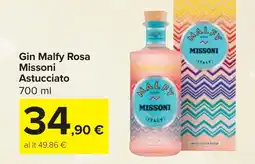 Carrefour Gin Malfy Rosa Missoni Astucciato offerta