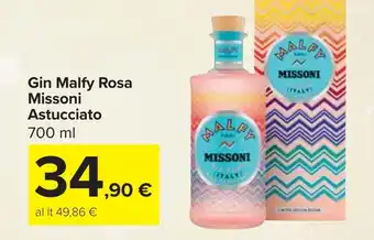 Carrefour Gin Malfy Rosa Missoni Astucciato offerta