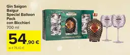 Carrefour Gin Saigon Baigur Special Balloon Pack con Bicchieri offerta