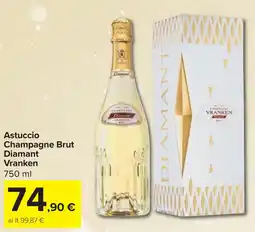 Carrefour Astuccio Champagne Brut Diamant Vranken offerta