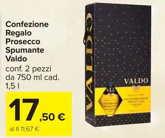 Carrefour Confezione Regalo Prosecco Spumante Valdo offerta