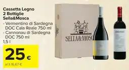 Carrefour Cassetta Legno 2 Bottiglie Sella&Mosca offerta