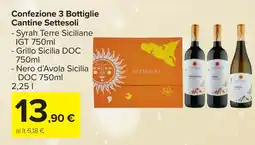 Carrefour Confezione 3 Bottiglie Cantine Settesoli offerta