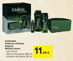 Carrefour Cofanetto Profumo d'Intesa Vetyver Malizia Uomo offerta