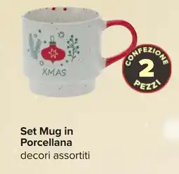 Carrefour Set Mug in Porcellana offerta